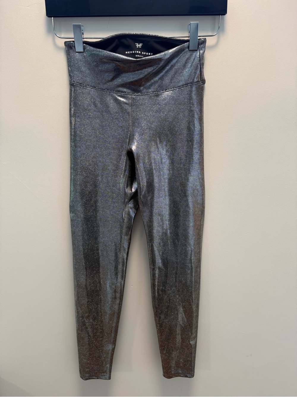 Heroine Sport Metallic Charcoal High-Waist Leggings